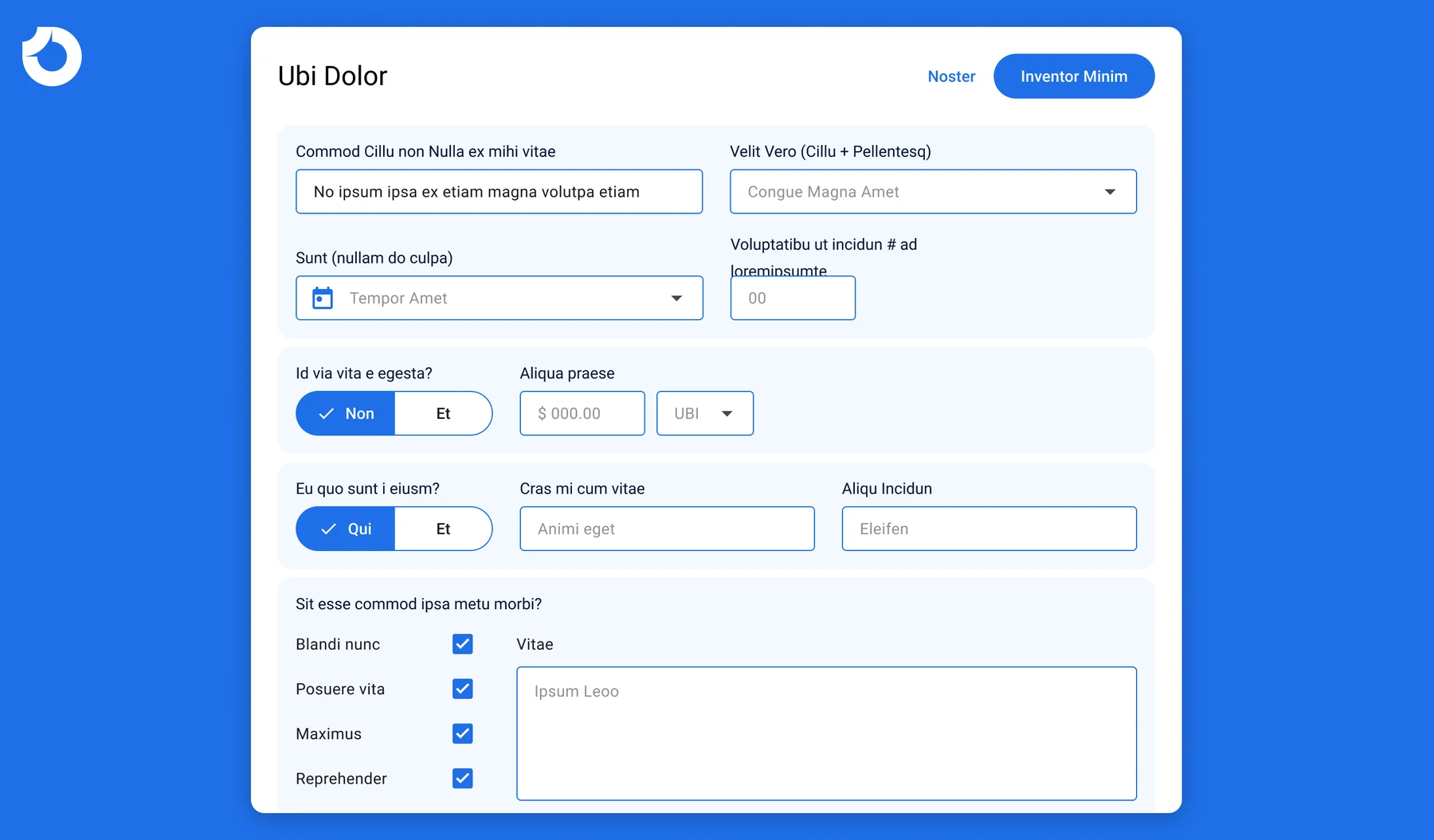 The event creation form. The answers here feed the generated checklist.