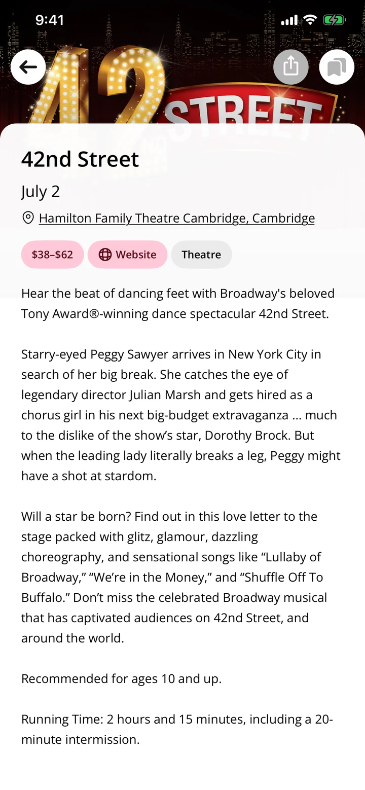 An event page.