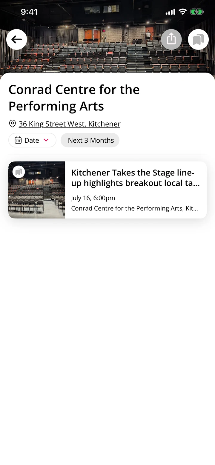 A venue page.